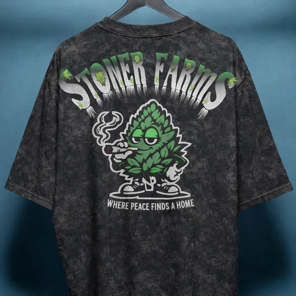 Stoner Farms NugMan Crystal Wash Tee